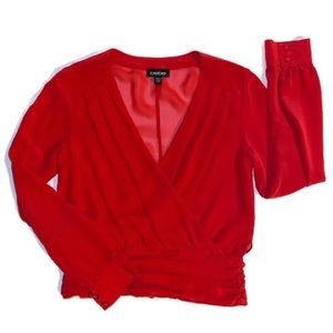 Bebe Red Blouse